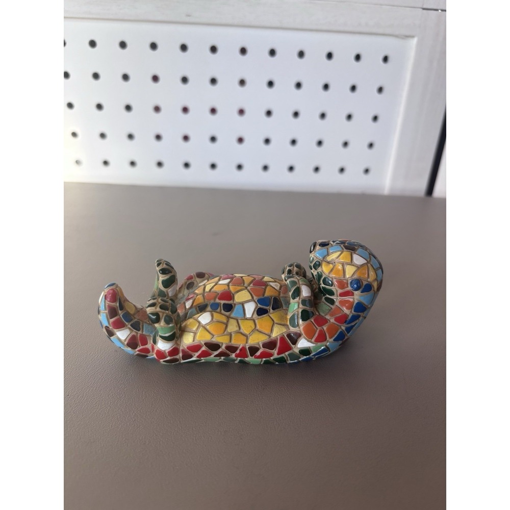 Sea Otter Barcino Designs Mosaic Figurine Multicolor Tiles 4.5" x 1.75"